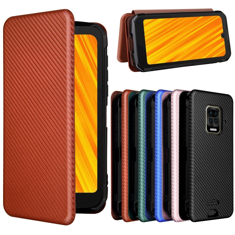 For Doogee S59 / S59 Pro Carbon Fiber Texture Horizontal Flip TPU + PC + PU Leather Case with Card Slot
