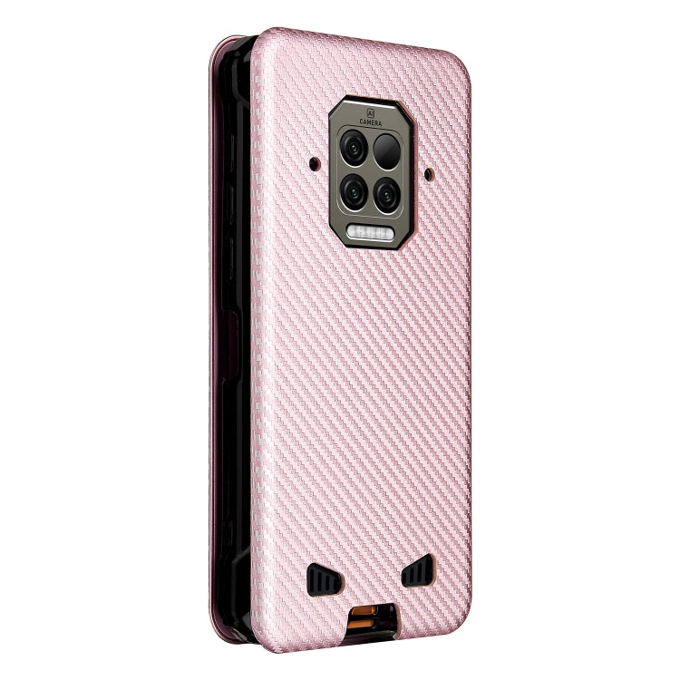 For Doogee S86 / S86 Pro Carbon Fiber Texture Horizontal Flip TPU + PC + PU Leather Case with Card Slot