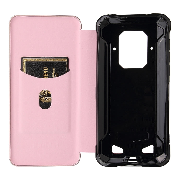 For Doogee S86 / S86 Pro Carbon Fiber Texture Horizontal Flip TPU + PC + PU Leather Case with Card Slot