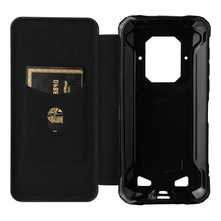 For Doogee S86 / S86 Pro Carbon Fiber Texture Horizontal Flip TPU + PC + PU Leather Case with Card Slot
