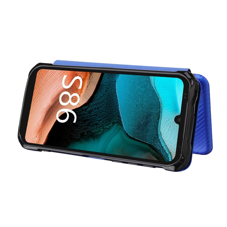 For Doogee S86 / S86 Pro Carbon Fiber Texture Horizontal Flip TPU + PC + PU Leather Case with Card Slot