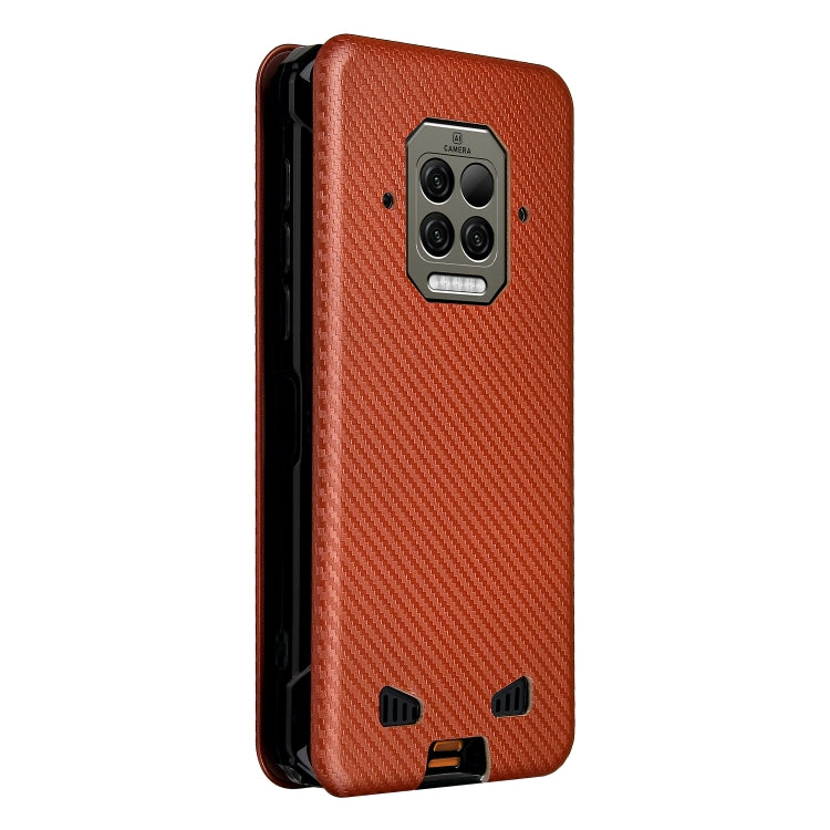 For Doogee S86 / S86 Pro Carbon Fiber Texture Horizontal Flip TPU + PC + PU Leather Case with Card Slot