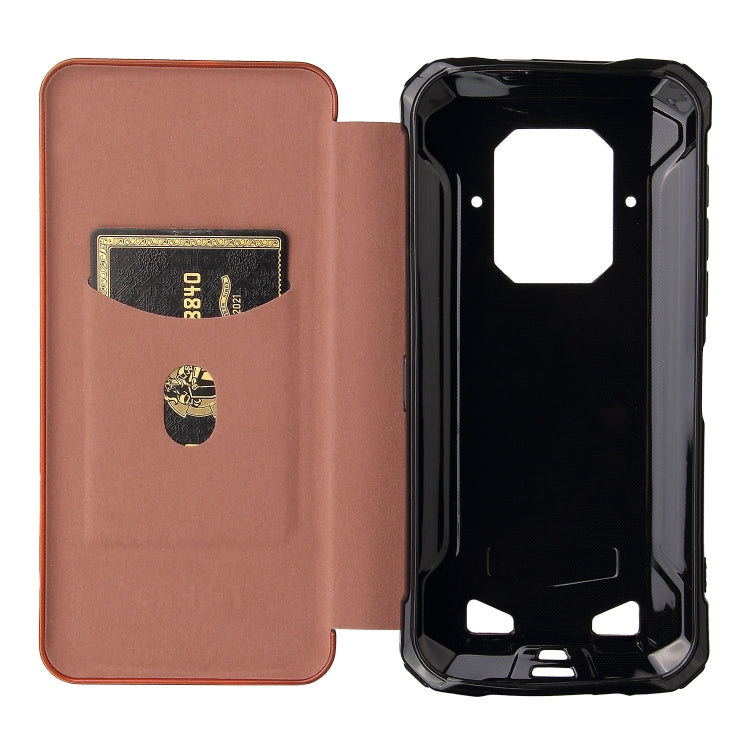 For Doogee S86 / S86 Pro Carbon Fiber Texture Horizontal Flip TPU + PC + PU Leather Case with Card Slot