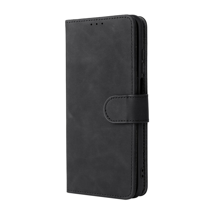 For Doogee N40 Pro Solid Color Skin Feel Magnetic Buckle Horizontal Flip PU Leather Case with Holder & Card Slots & Wallet