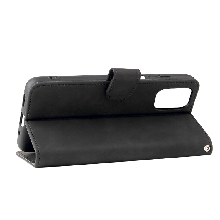 For Doogee N40 Pro Solid Color Skin Feel Magnetic Buckle Horizontal Flip PU Leather Case with Holder & Card Slots & Wallet