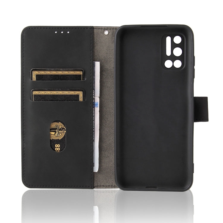 For Doogee N40 Pro Solid Color Skin Feel Magnetic Buckle Horizontal Flip PU Leather Case with Holder & Card Slots & Wallet