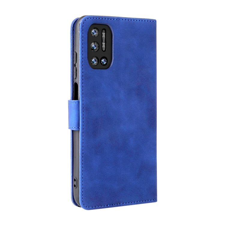 For Doogee N40 Pro Solid Color Skin Feel Magnetic Buckle Horizontal Flip PU Leather Case with Holder & Card Slots & Wallet
