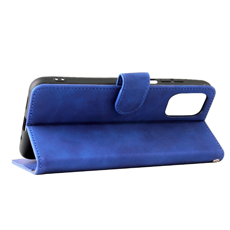 For Doogee N40 Pro Solid Color Skin Feel Magnetic Buckle Horizontal Flip PU Leather Case with Holder & Card Slots & Wallet