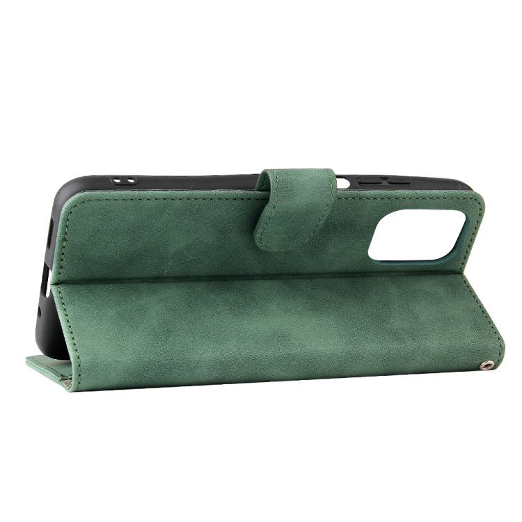 For Doogee N40 Pro Solid Color Skin Feel Magnetic Buckle Horizontal Flip PU Leather Case with Holder & Card Slots & Wallet