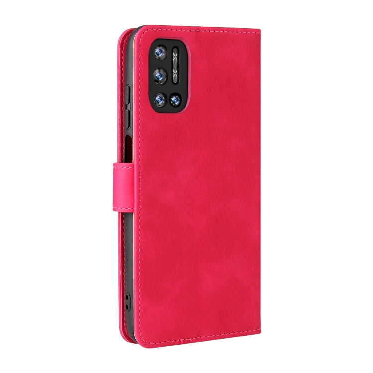 For Doogee N40 Pro Solid Color Skin Feel Magnetic Buckle Horizontal Flip PU Leather Case with Holder & Card Slots & Wallet