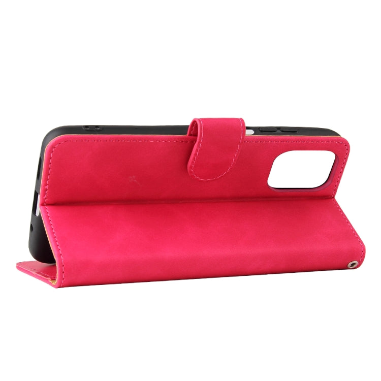 For Doogee N40 Pro Solid Color Skin Feel Magnetic Buckle Horizontal Flip PU Leather Case with Holder & Card Slots & Wallet