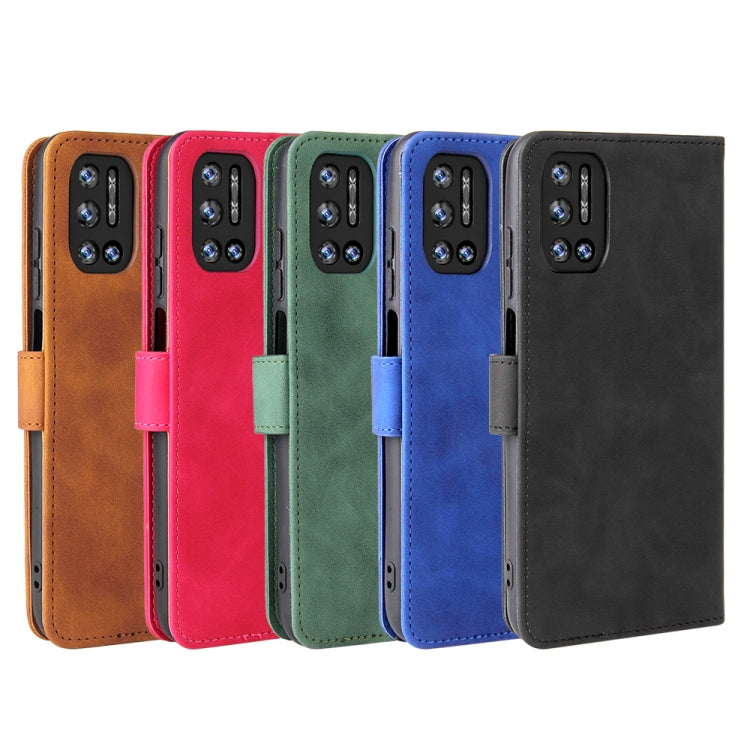For Doogee N40 Pro Solid Color Skin Feel Magnetic Buckle Horizontal Flip PU Leather Case with Holder & Card Slots & Wallet