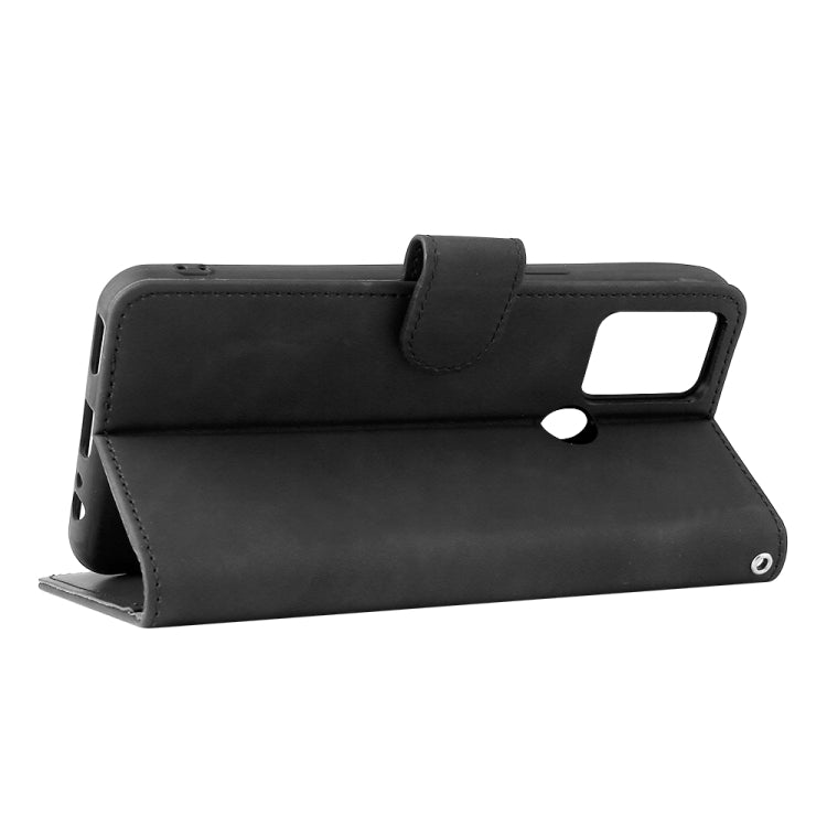 For HTC Desire 20+ Solid Color Skin Feel Magnetic Buckle Horizontal Flip PU Leather Case with Holder & Card Slots & Wallet