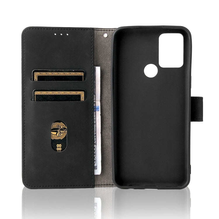 For HTC Desire 20+ Solid Color Skin Feel Magnetic Buckle Horizontal Flip PU Leather Case with Holder & Card Slots & Wallet