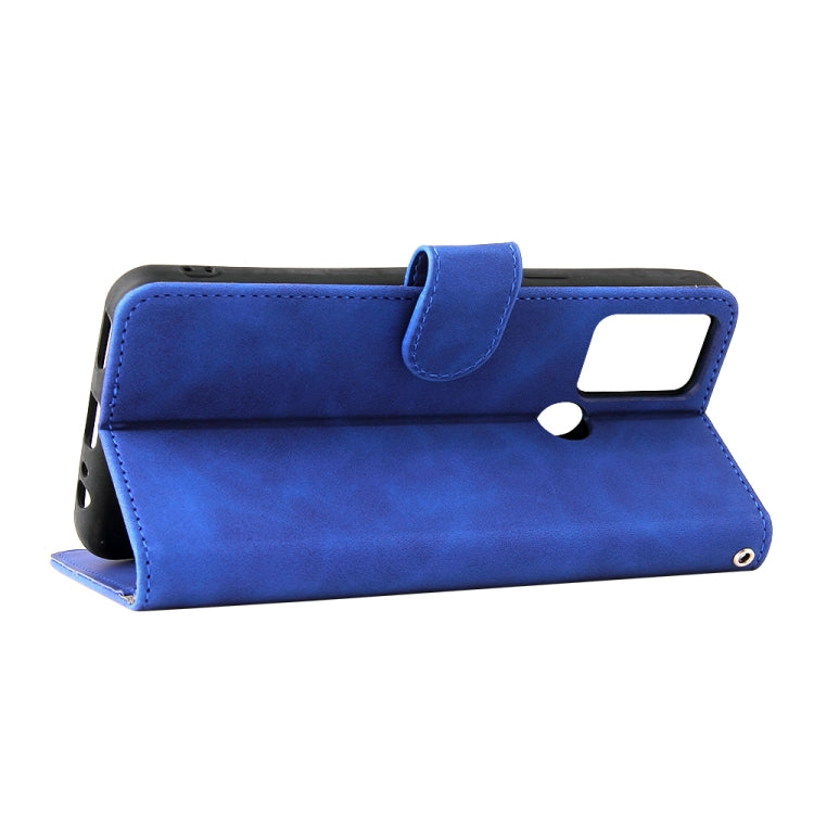 For HTC Desire 20+ Solid Color Skin Feel Magnetic Buckle Horizontal Flip PU Leather Case with Holder & Card Slots & Wallet