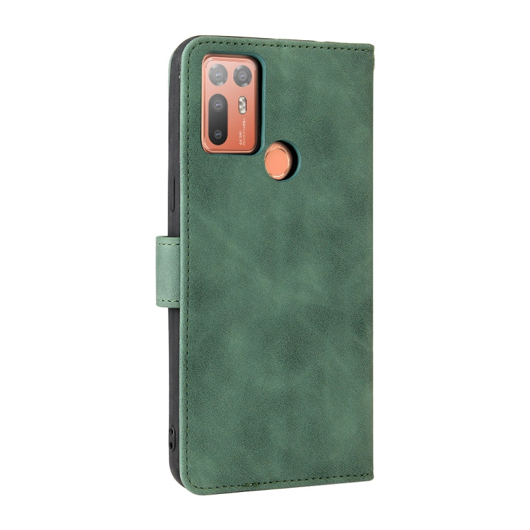 For HTC Desire 20+ Solid Color Skin Feel Magnetic Buckle Horizontal Flip PU Leather Case with Holder & Card Slots & Wallet