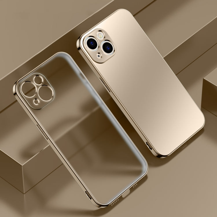 For iPhone 13 Pro Max Electroplated Edge Frosted TPU Shockproof Case