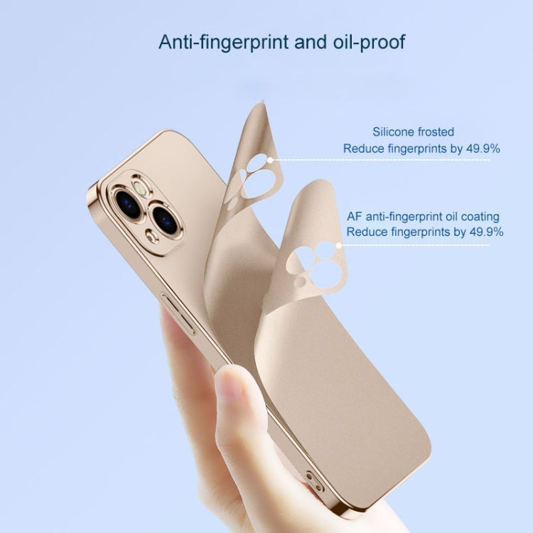 For iPhone 13 Pro Max Electroplated Edge Frosted TPU Shockproof Case