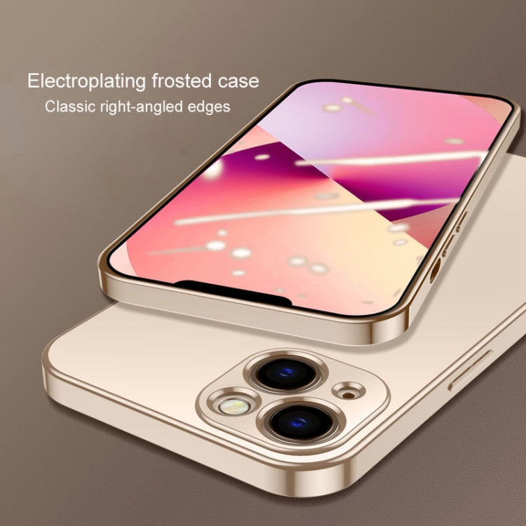 For iPhone 13 Pro Max Electroplated Edge Frosted TPU Shockproof Case