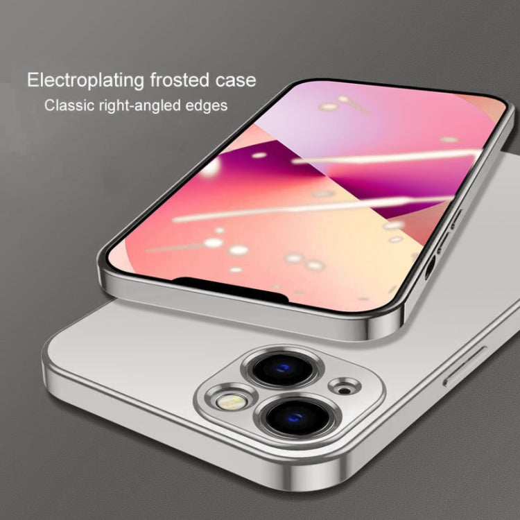 For iPhone 13 Pro Max Electroplated Edge Frosted TPU Shockproof Case