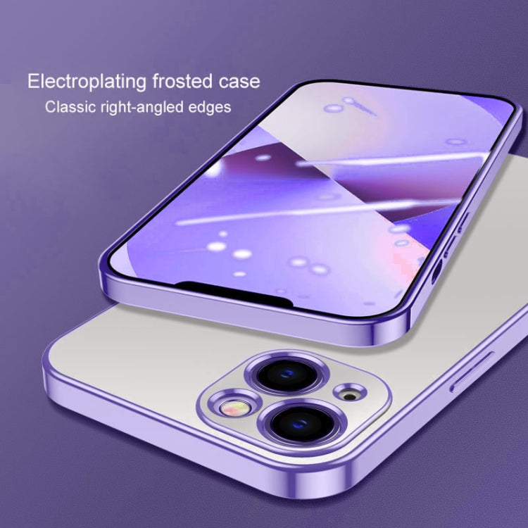For iPhone 13 Pro Max Electroplated Edge Frosted TPU Shockproof Case