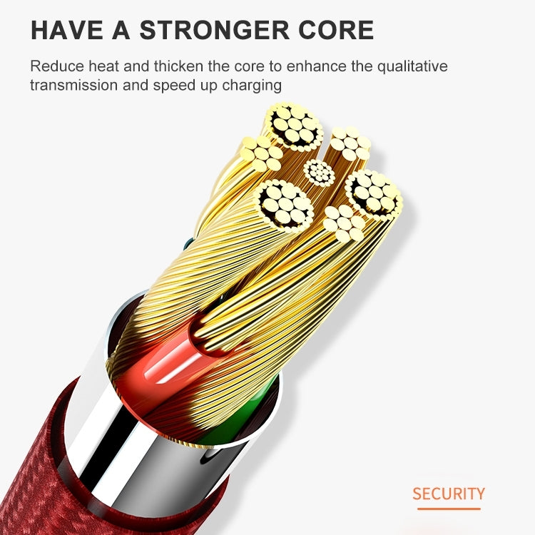 ADC-001 3A USB to USB-C / Type-C Weave Fast Charging Data Cable, Length:1m