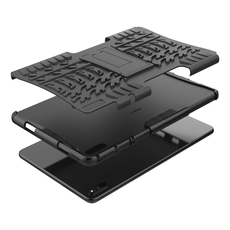 For Huawei MatePad 11 Tire Texture Shockproof TPU+PC Protective Case with Holder