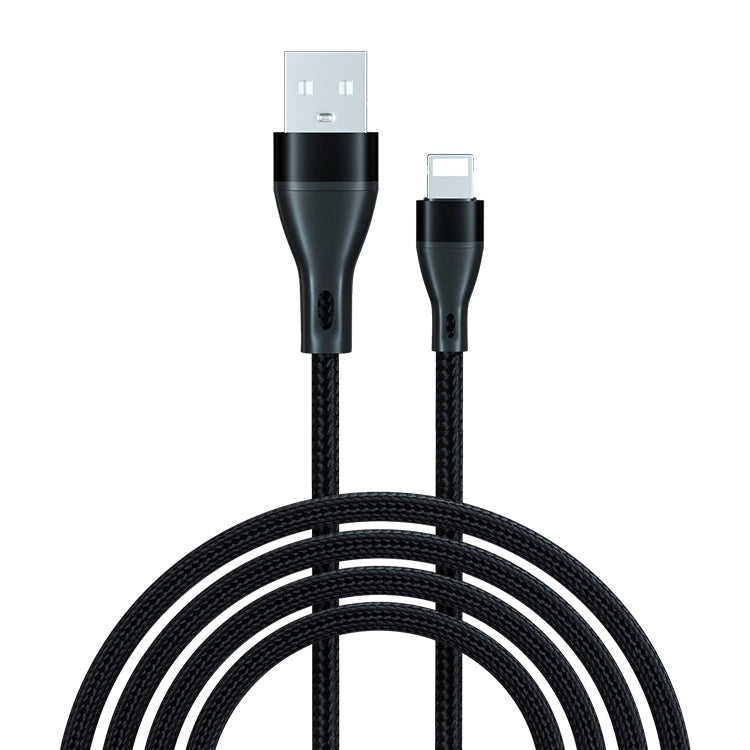 ADC-001 3A USB to 8 Pin Weave Fast Charging Data Cable for iPhone, iPad, Length:2m