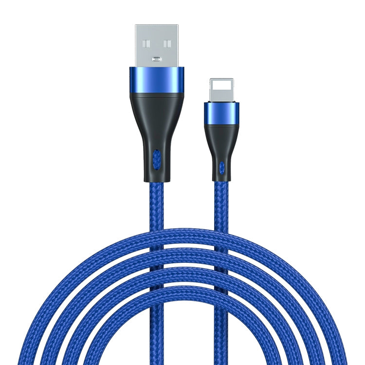 ADC-001 3A USB to 8 Pin Weave Fast Charging Data Cable for iPhone, iPad, Length:2m