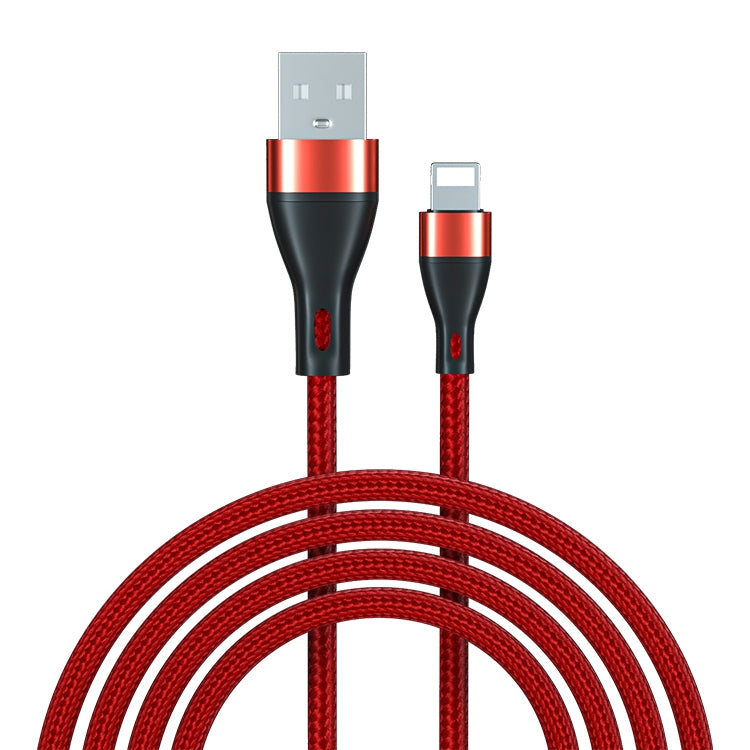ADC-001 3A USB to 8 Pin Weave Fast Charging Data Cable for iPhone, iPad, Length:2m
