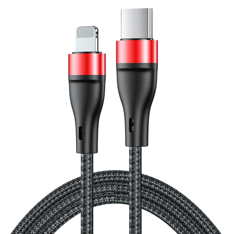 ADC-003 USB-C / Type-C to 8 Pin PD Fast Charging Weave Data Cable for iPhone, iPad, Length:1m