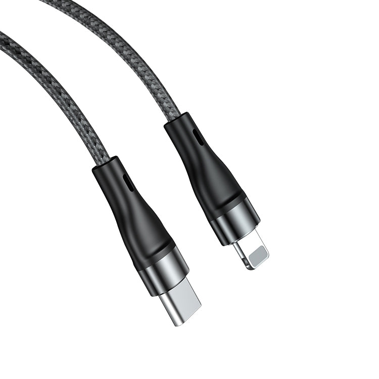 ADC-003 USB-C / Type-C to 8 Pin PD Fast Charging Weave Data Cable for iPhone, iPad, Length:2m