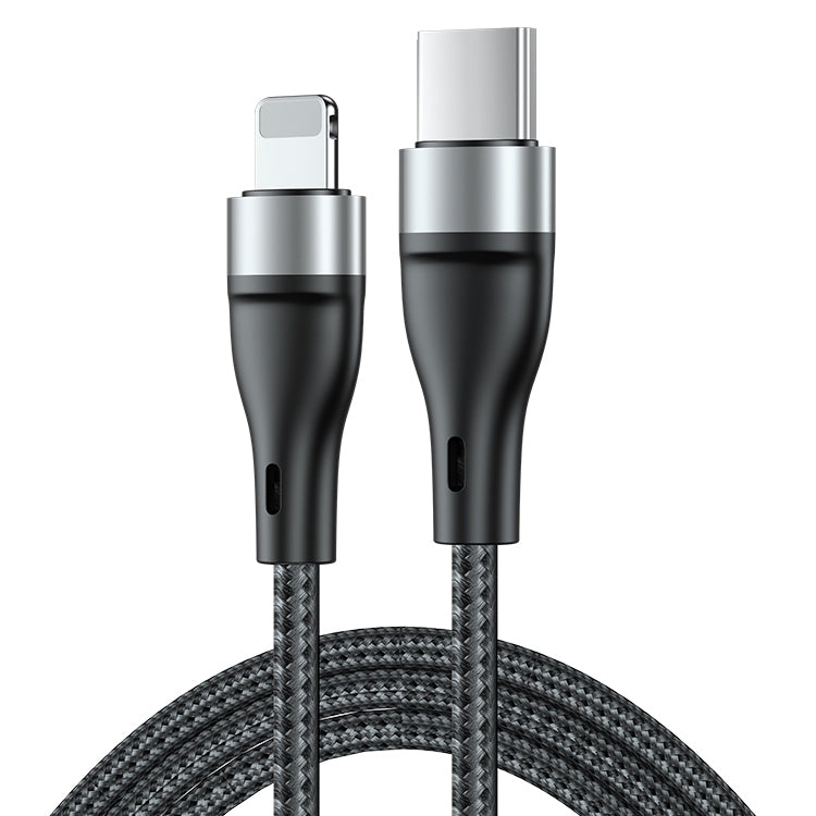 ADC-003 USB-C / Type-C to 8 Pin PD Fast Charging Weave Data Cable for iPhone, iPad, Length:2m