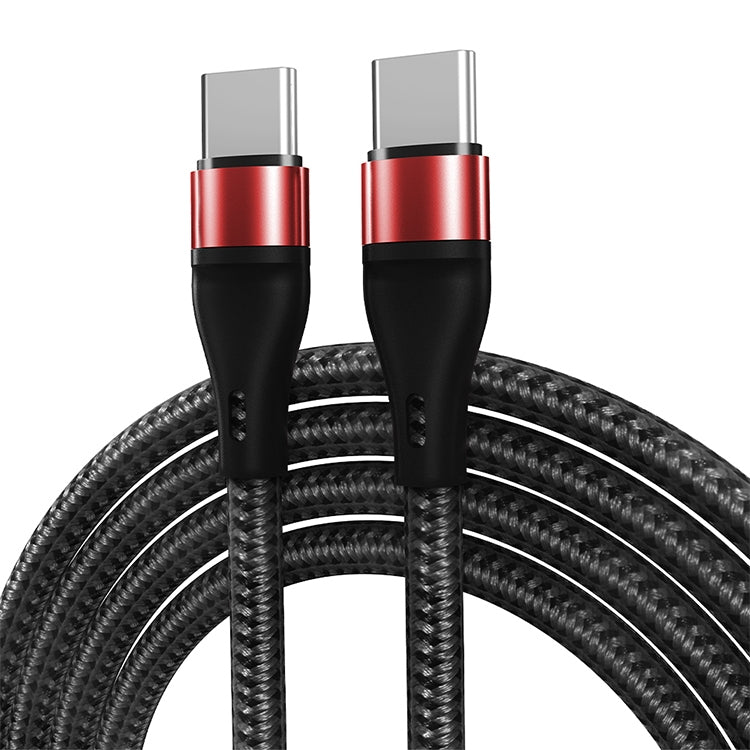 ADC-004 USB-C / Type-C to USB-C / Type-C PD Fast Charging Weave Data Cable, Length:1m