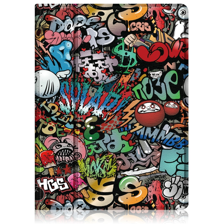 For iPad mini 6 Painted Pattern Voltage Horizontal Flip PU Leather Tablet Case with Rotating Holder & Pen Slot & Sleep / Wake-up Function