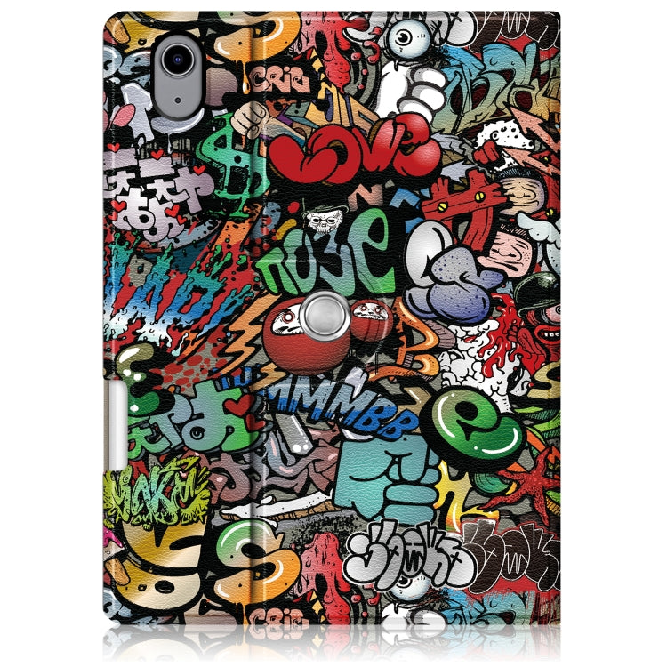 For iPad mini 6 Painted Pattern Voltage Horizontal Flip PU Leather Tablet Case with Rotating Holder & Pen Slot & Sleep / Wake-up Function