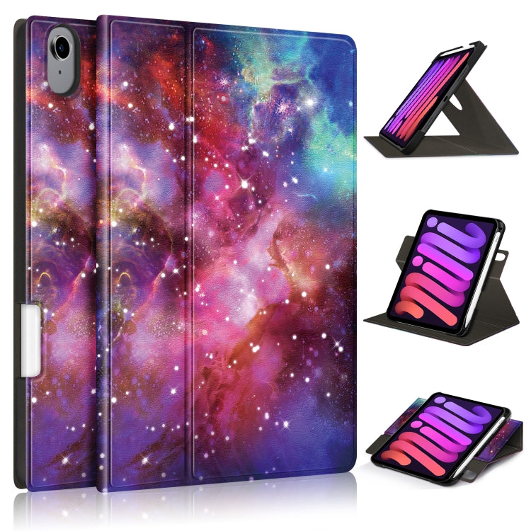 For iPad mini 6 Painted Pattern Voltage Horizontal Flip PU Leather Tablet Case with Rotating Holder & Pen Slot & Sleep / Wake-up Function
