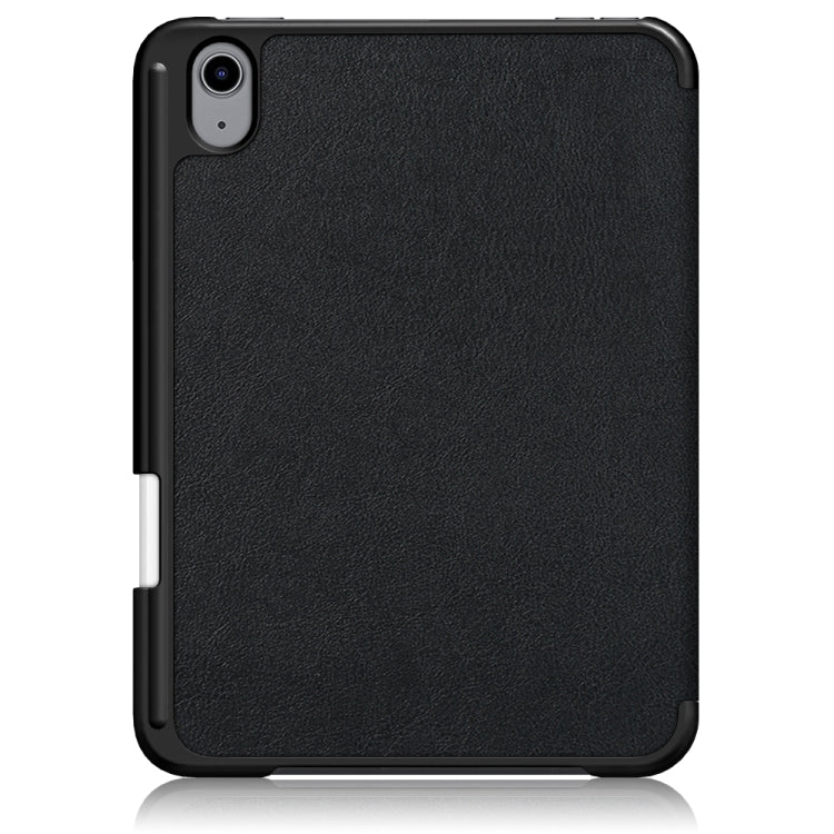 For iPad mini 6 Solid Color TPU Horizontal Flip Leather Tablet Case with Three-folding Holder & Pen Slot & Sleep / Wake-up Function