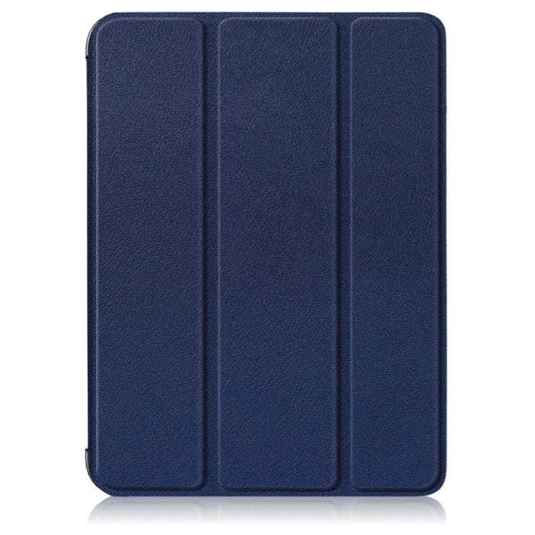 For iPad mini 6 Solid Color TPU Horizontal Flip Leather Tablet Case with Three-folding Holder & Pen Slot & Sleep / Wake-up Function