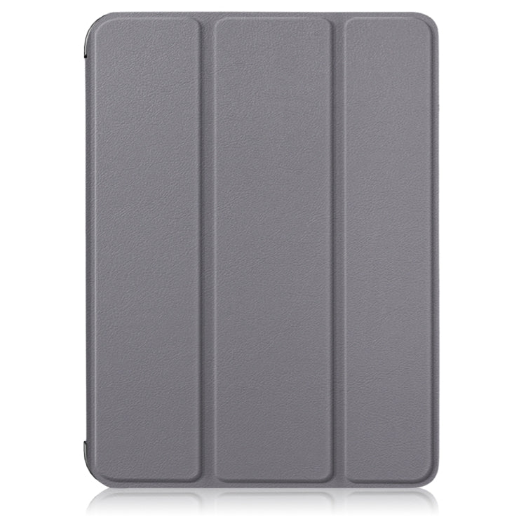 For iPad mini 6 Solid Color TPU Horizontal Flip Leather Tablet Case with Three-folding Holder & Pen Slot & Sleep / Wake-up Function