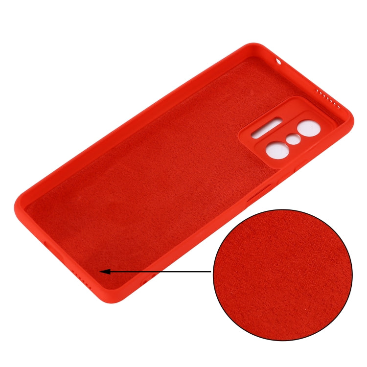 For Xiaomi 11T 5G Solid Color Liquid Silicone Dropproof Full Coverage Protective Case