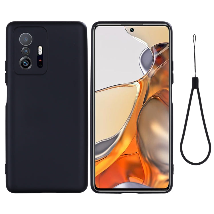 For Xiaomi 11T 5G Solid Color Liquid Silicone Dropproof Full Coverage Protective Case