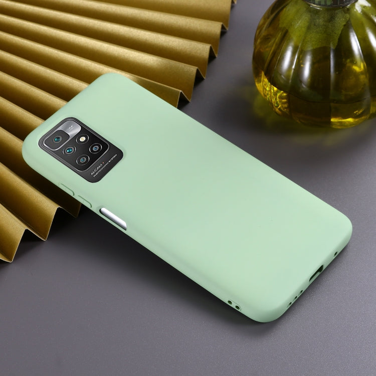 For Xiaomi Redmi 10 Solid Color Liquid Silicone Dropproof Full Coverage Protective Case