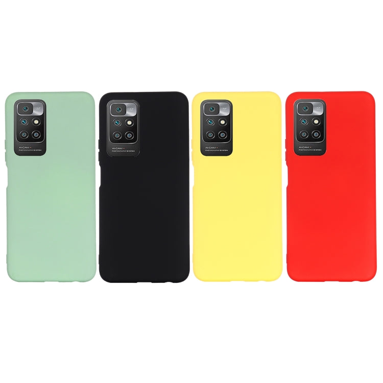 For Xiaomi Redmi 10 Solid Color Liquid Silicone Dropproof Full Coverage Protective Case