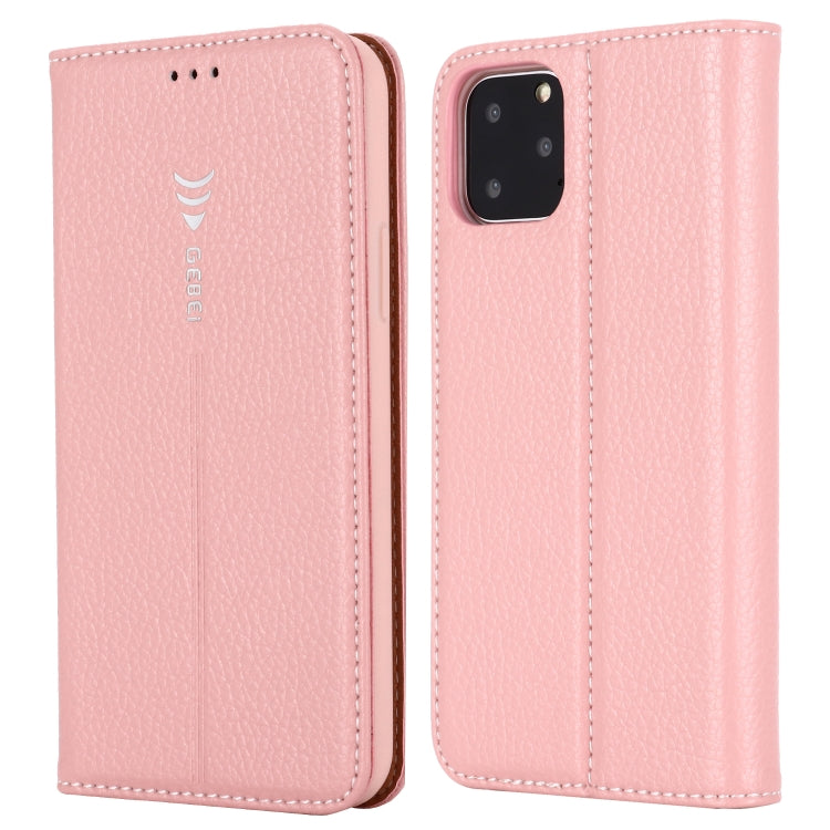 For iPhone 11 GEBEI PU+TPU Horizontal Flip Protective Case with Holder & Card Slots