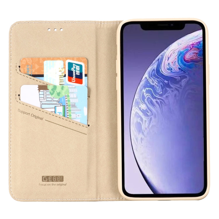 For iPhone 11 Pro Max GEBEI PU+TPU Horizontal Flip Protective Case with Holder & Card Slots