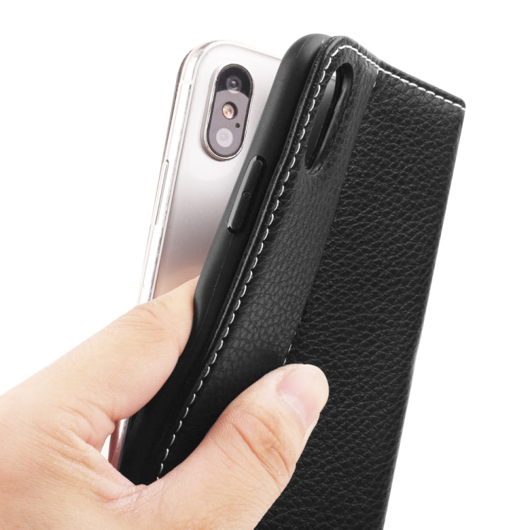 For iPhone XS / X GEBEI PU+TPU Horizontal Flip Protective Case with Holder & Card Slots
