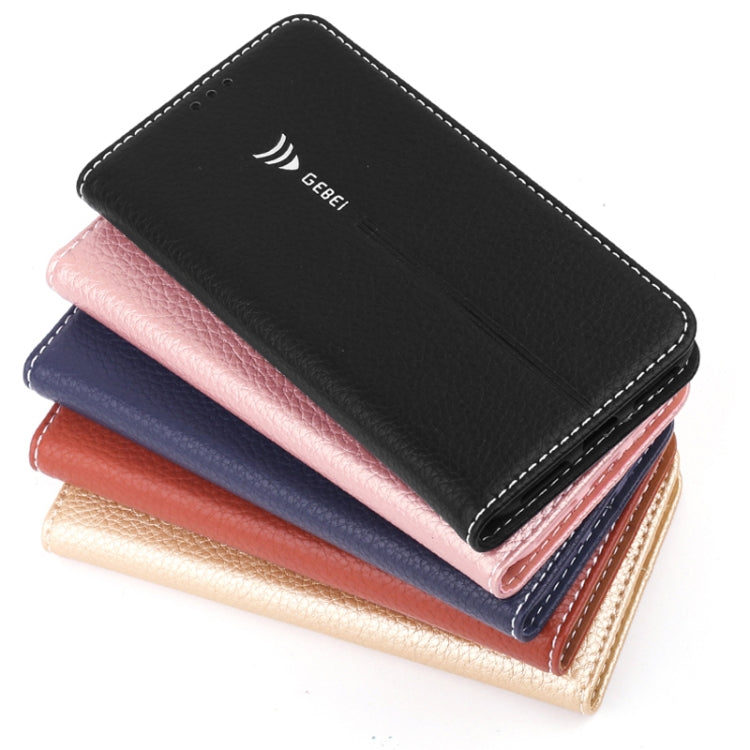 For iPhone XS / X GEBEI PU+TPU Horizontal Flip Protective Case with Holder & Card Slots