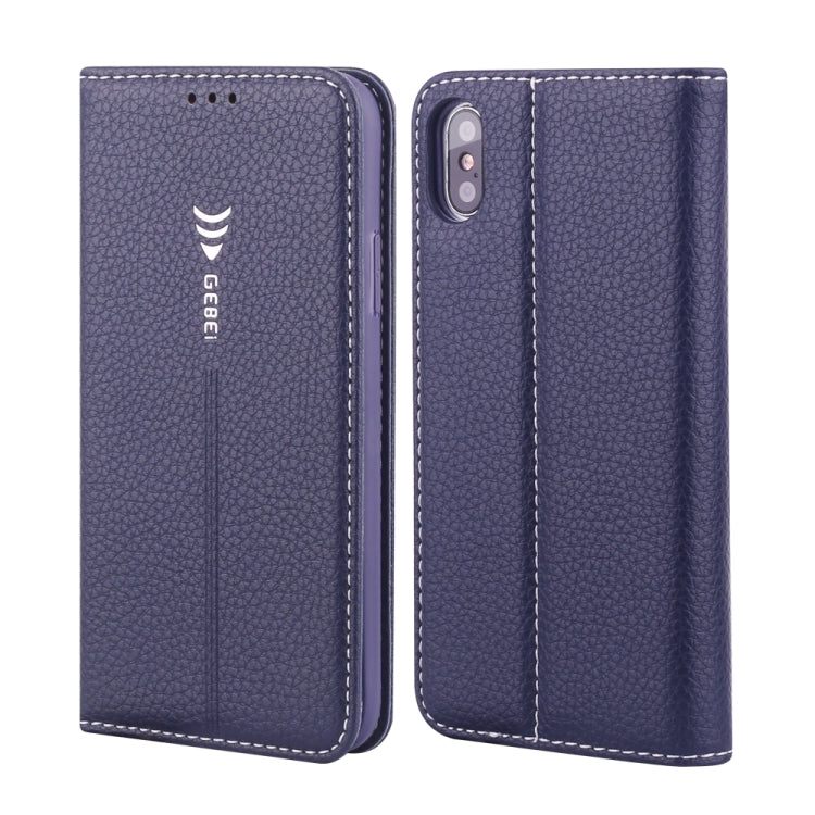 For iPhone XS / X GEBEI PU+TPU Horizontal Flip Protective Case with Holder & Card Slots