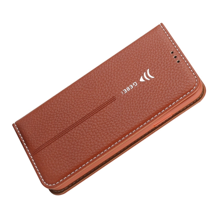 For iPhone XS / X GEBEI PU+TPU Horizontal Flip Protective Case with Holder & Card Slots